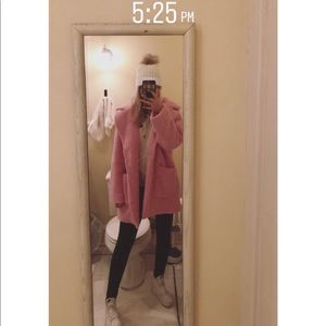 NWT Forever 21 Pink Teddy Coat